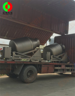 兩臺大型真空滾揉機專車送往大灣區(qū)某肉食品加工配送中心！